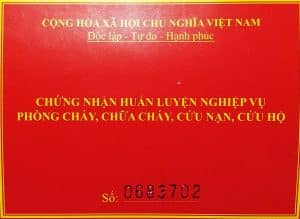 giấy chứng nhận huấn luyện nghiệp vụ pccc