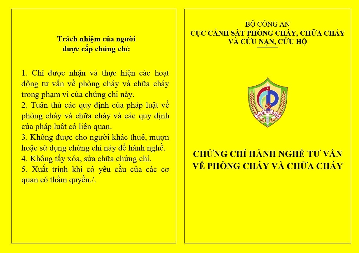 Tư vấn hồ sơ cấp chứng chỉ hành nghề PCCC toàn quốc chi tiết