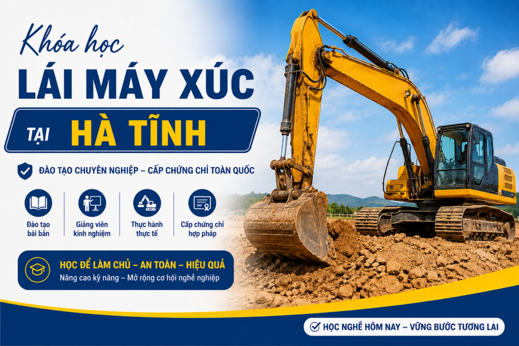 Học lái máy xúc tại Hà Tĩnh 3 học lái máy xúc tại hà tĩnh